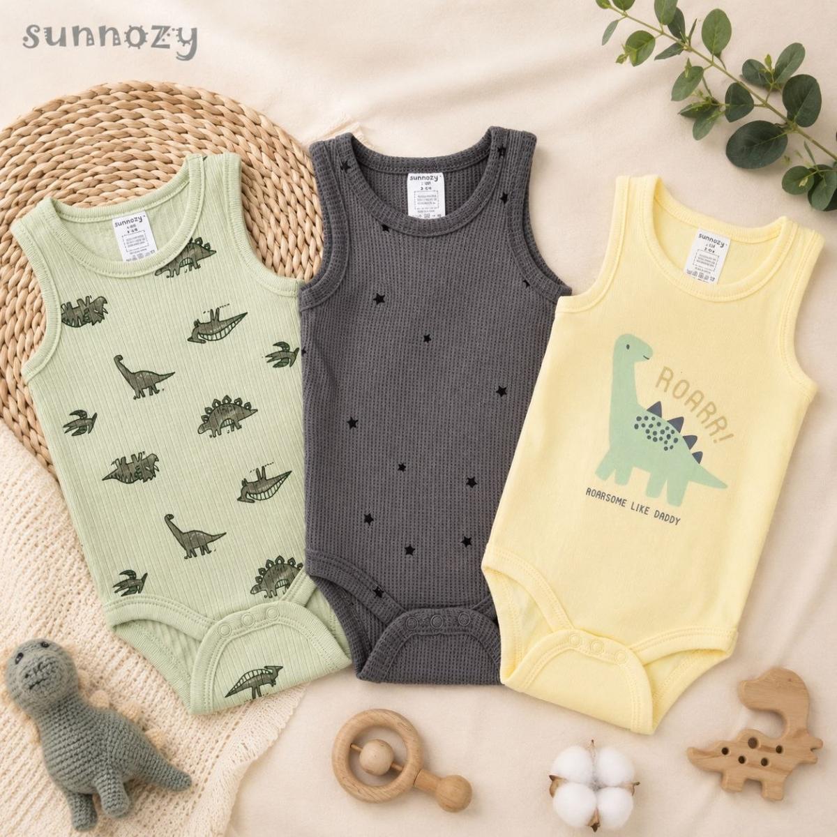 3-pack sleeveless bodysuits