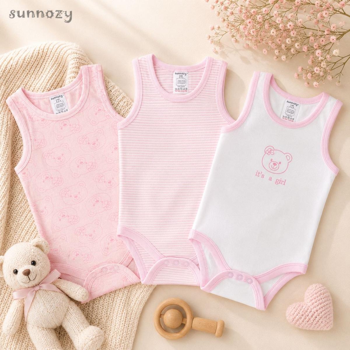 Cuddle Bear Sleeveless Bodysuits