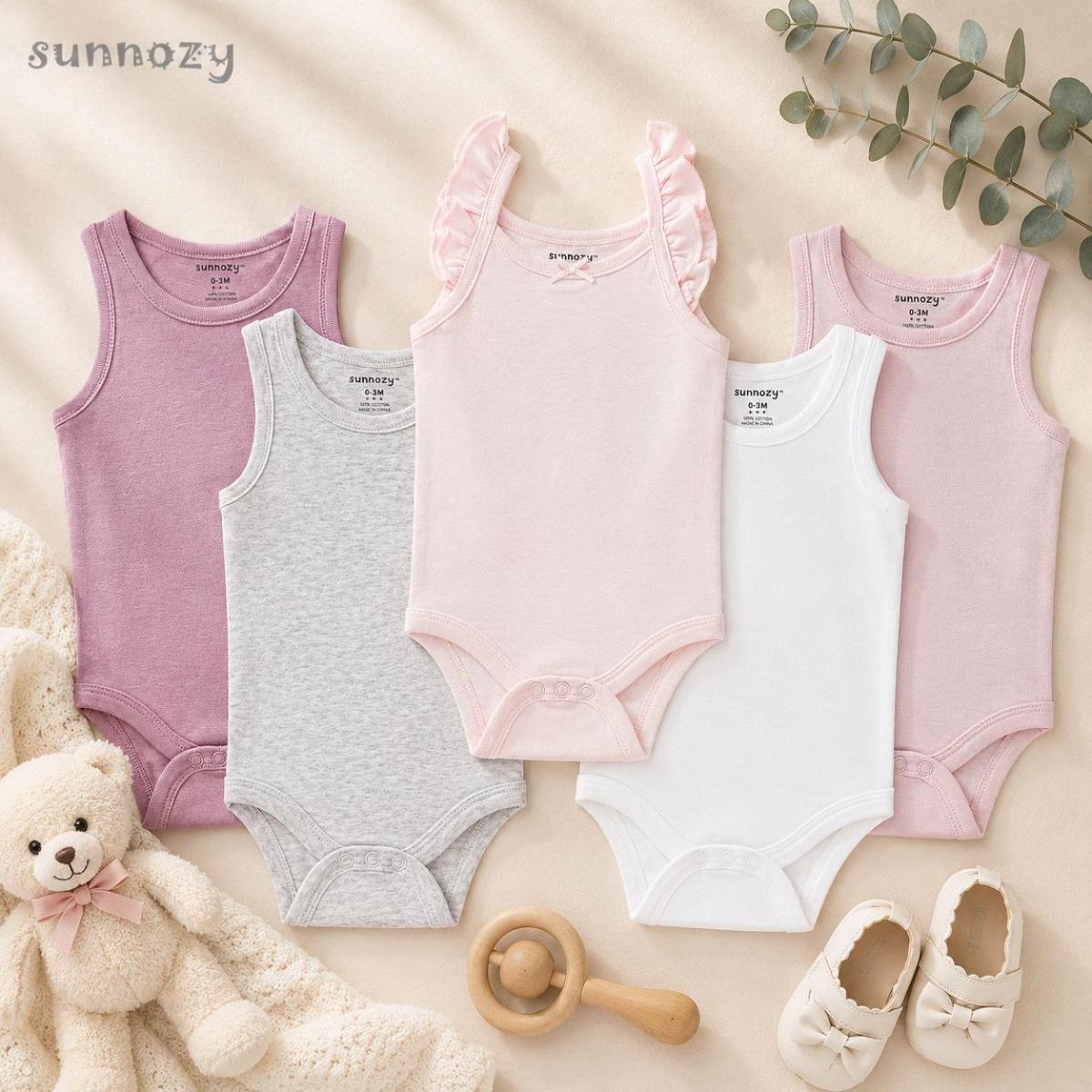 Sweet Ruffles Sleeveless Bodysuits