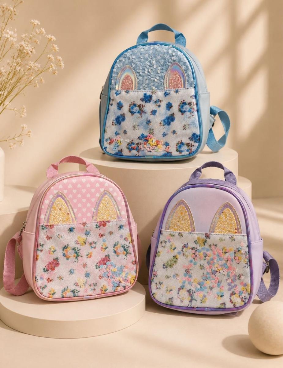 Floral Kitten Shaker Mini Backpack