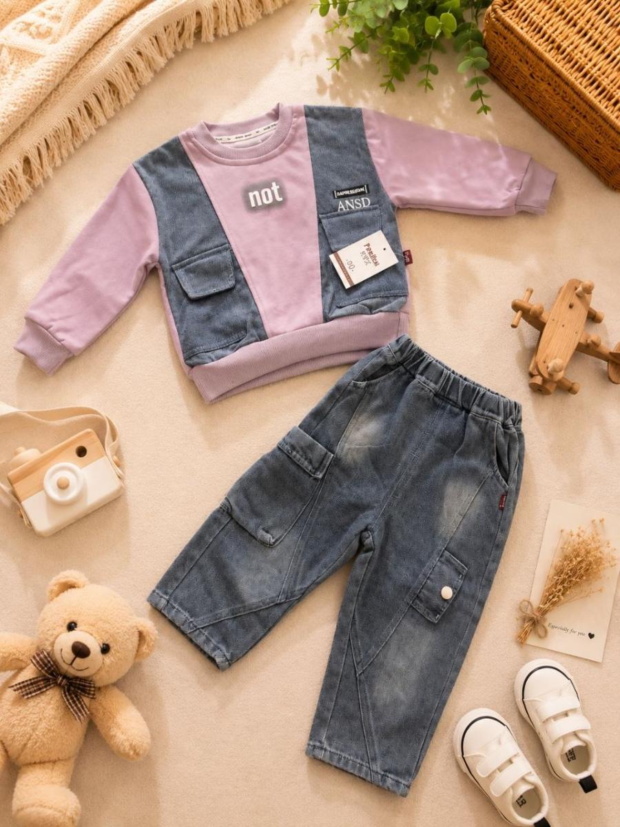 2-Piece Patchwork & Cargo Jeans thumbnail 3