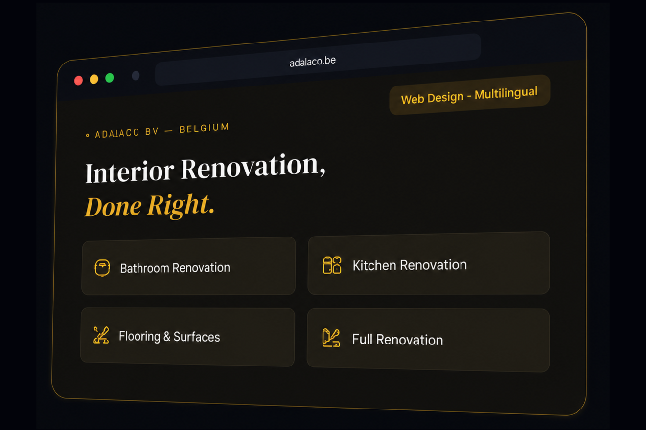 Aldaco BV — Web Design Trilingv NL/FR/EN
