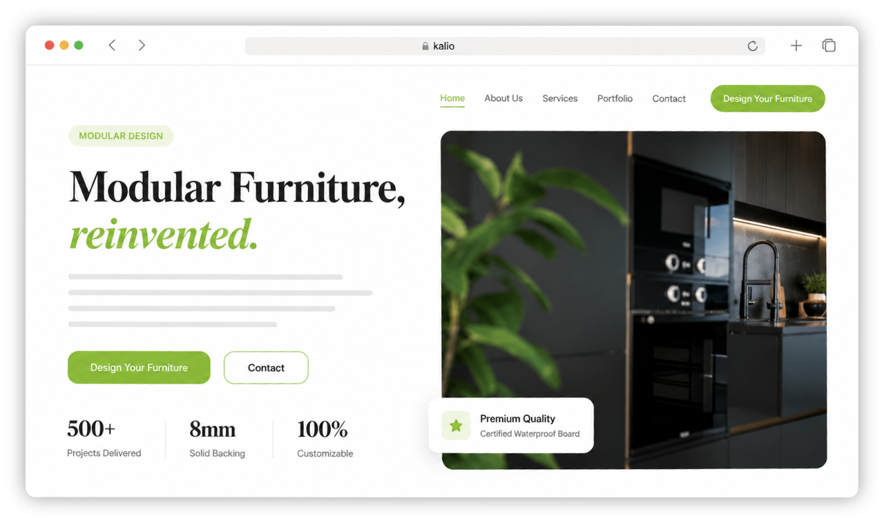Kalio — Configurator Next.js