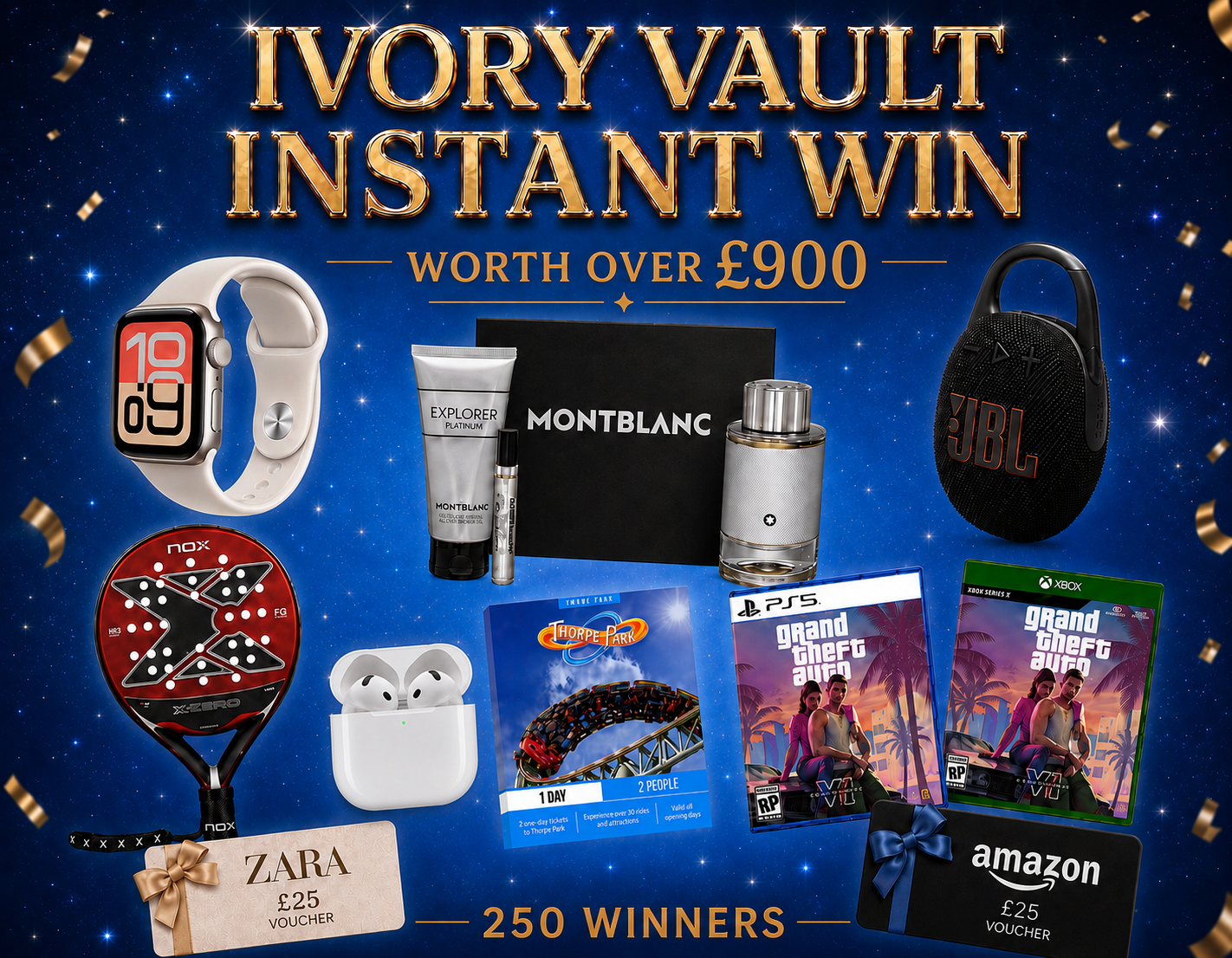 Instant win worth over £900