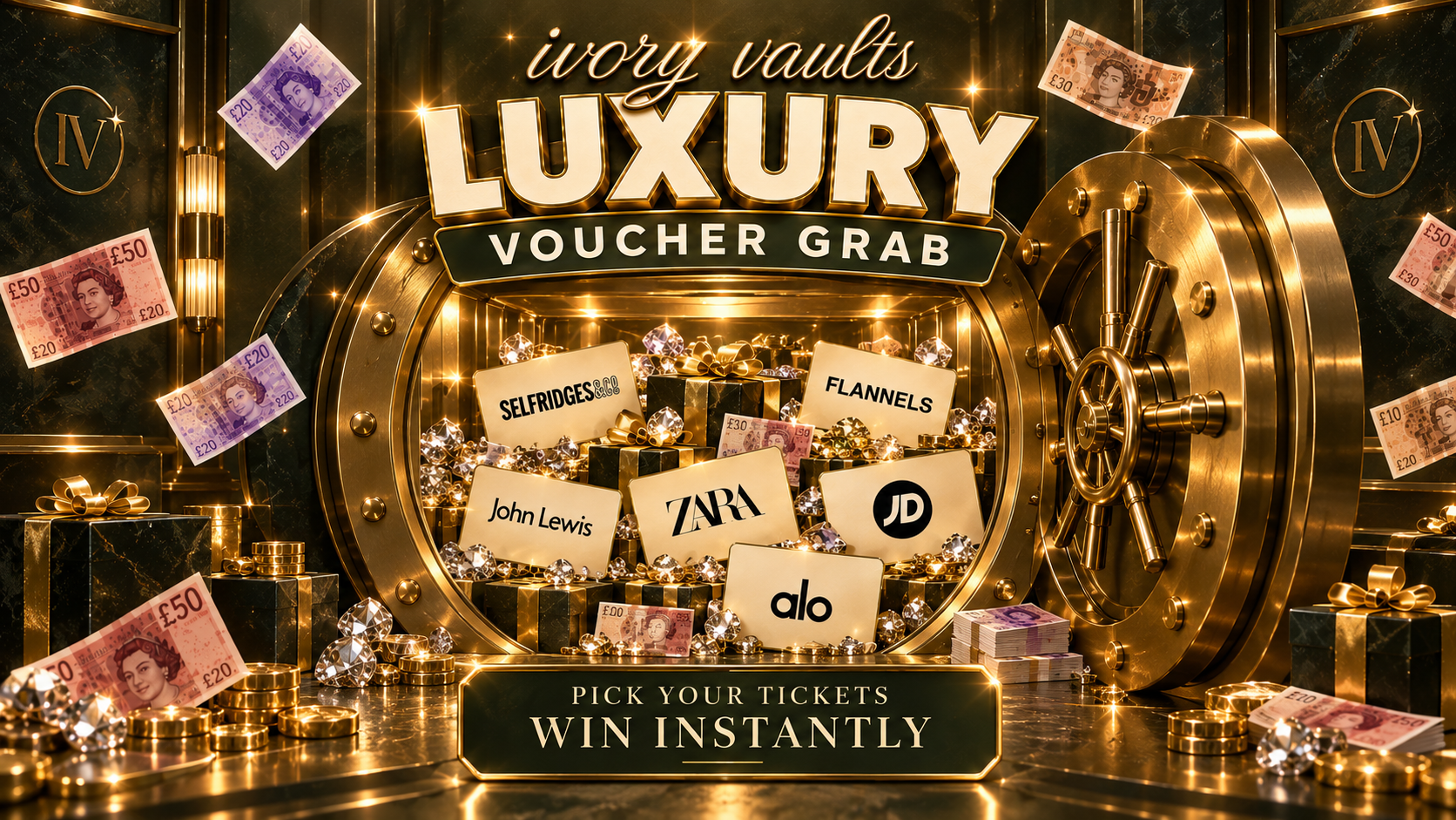 Luxury Voucher Grab Instant Win Worth £500