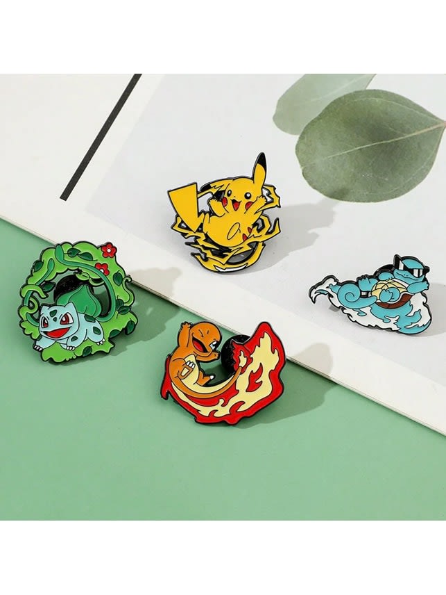 Pines esmaltados y coloridos para fans de Pokémon