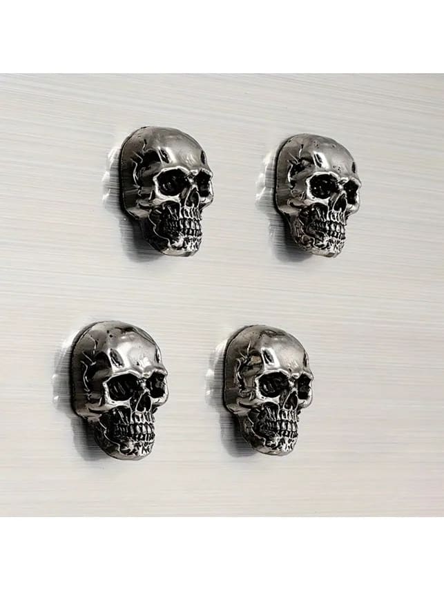 Imanes metálicos en forma de calavera para decorar tu refrigerador