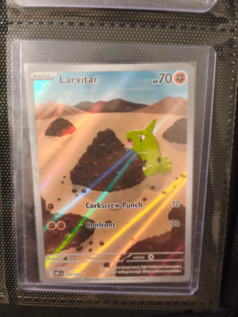 Larvitar - Obsidian Flames