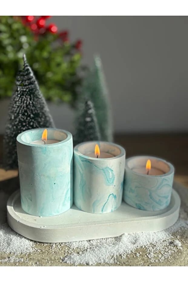 3'lü Tealight Mumluk