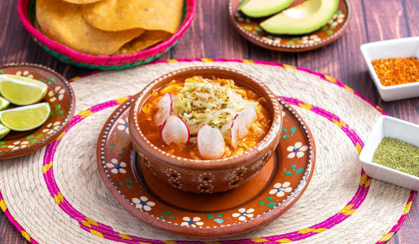 Platillo típico Pozole Mexicano
