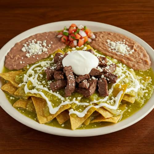 Chilaquiles Verdes con Carne