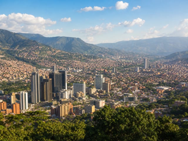 Vista panorámica de Medellín