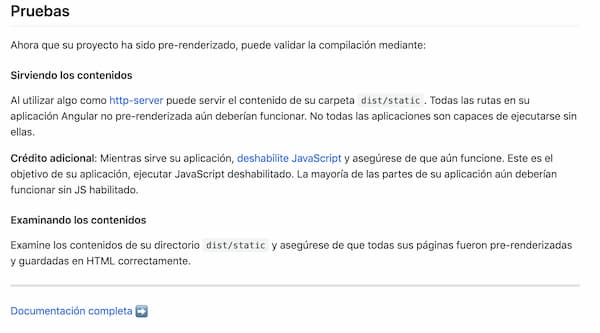 screenshot of docs in spanish