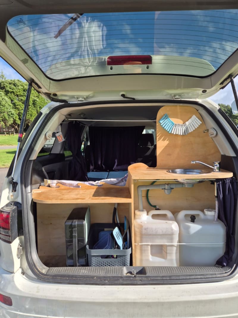 Toyota Estima 2005 - green self-contained — photo 5