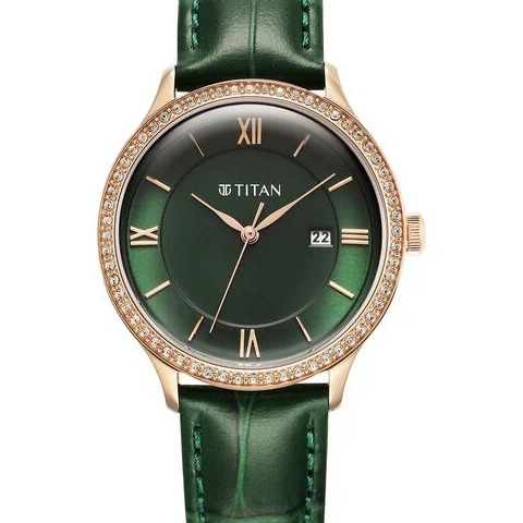 Titan Bright Leathers Quartz Analog watch