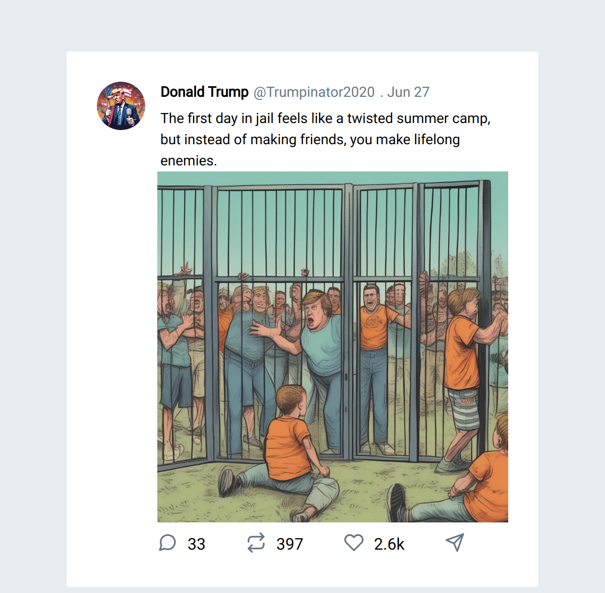 Output for the Glif "Hot Take Tweet Generator"