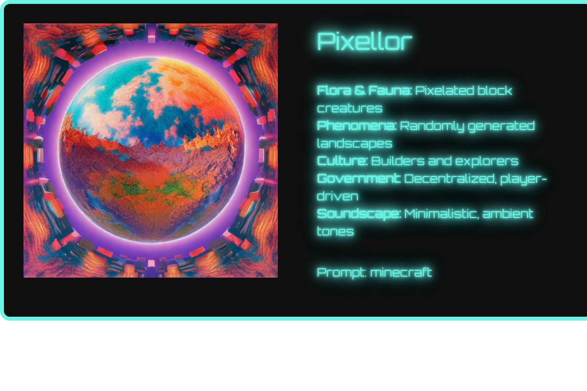 Output for the Glif "Discover New Planets"