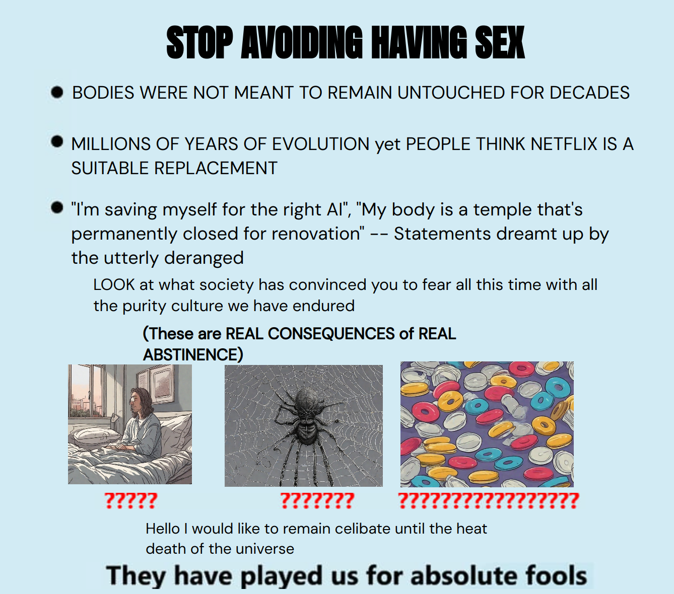 Output for the Glif "STOP DOING MATH meme generator"