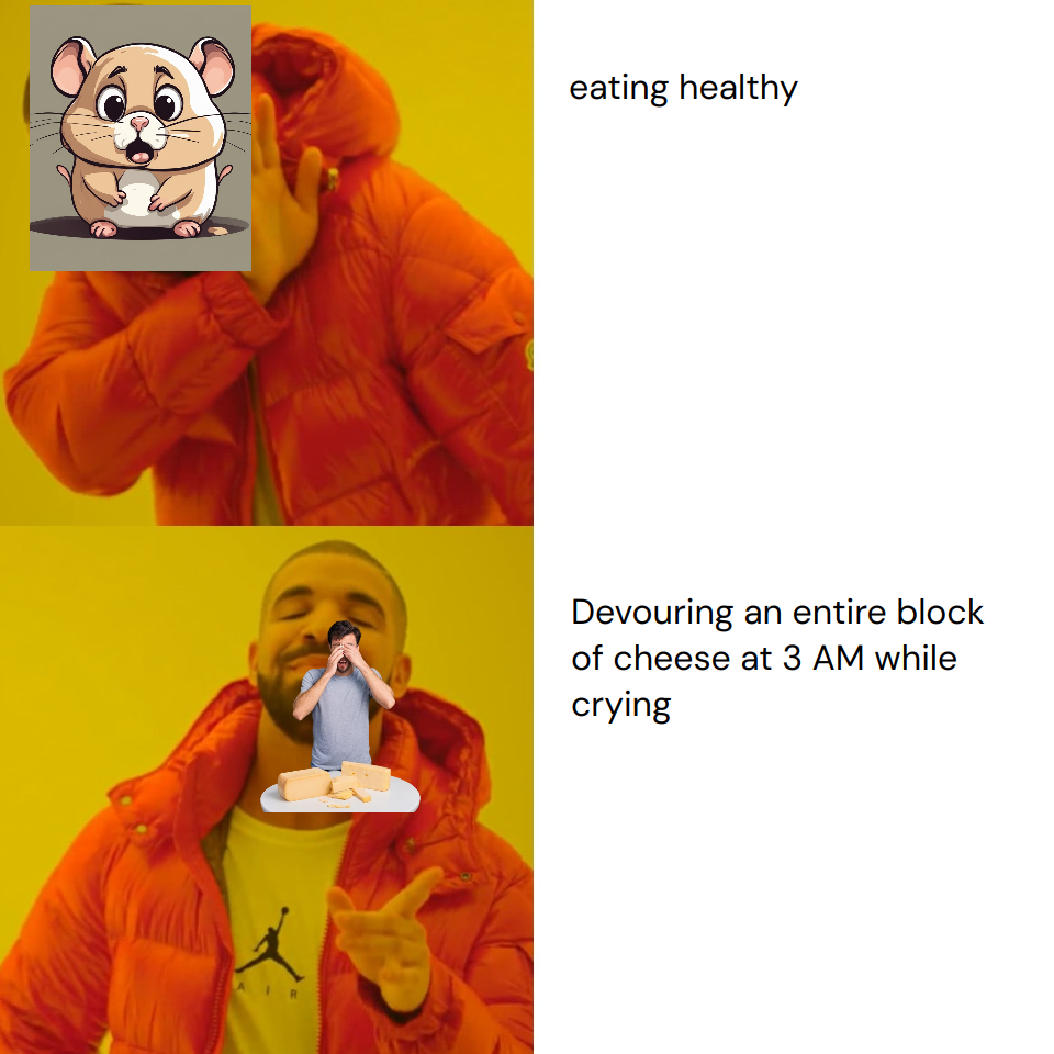 Output for the Glif "Drake hotline bling with pictures meme generator"