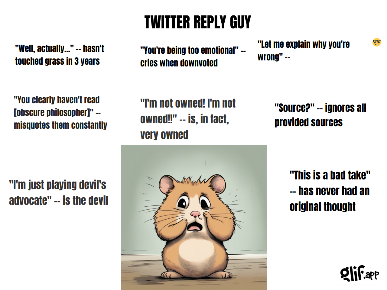 Output for the Glif "WOJAK MEME GENERATOR"