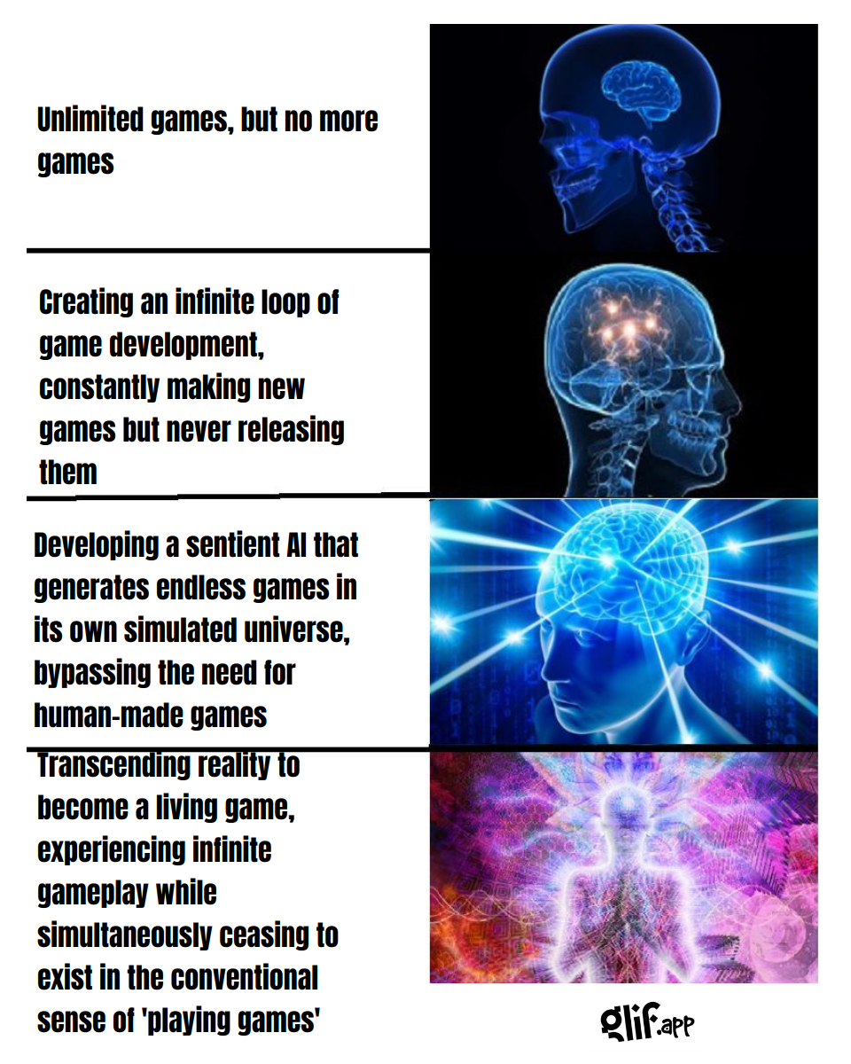 Output for the Glif "Galaxy Brain Meme Generator BROKEN"