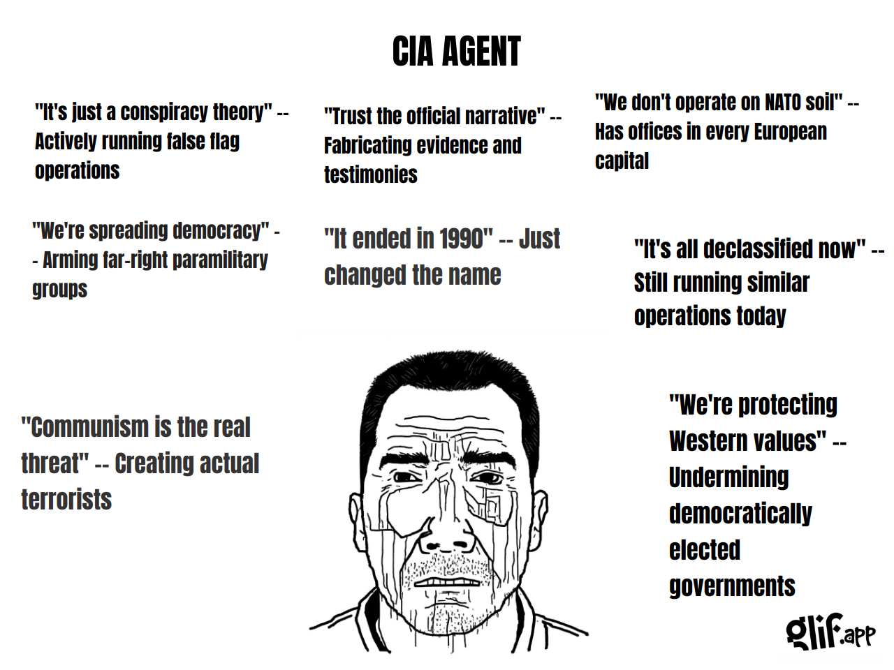 Output for the Glif "WOJAK MEME GENERATOR"