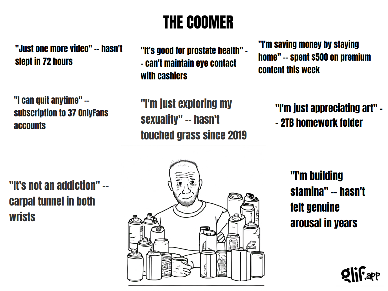 Output for the Glif "WOJAK MEME GENERATOR"