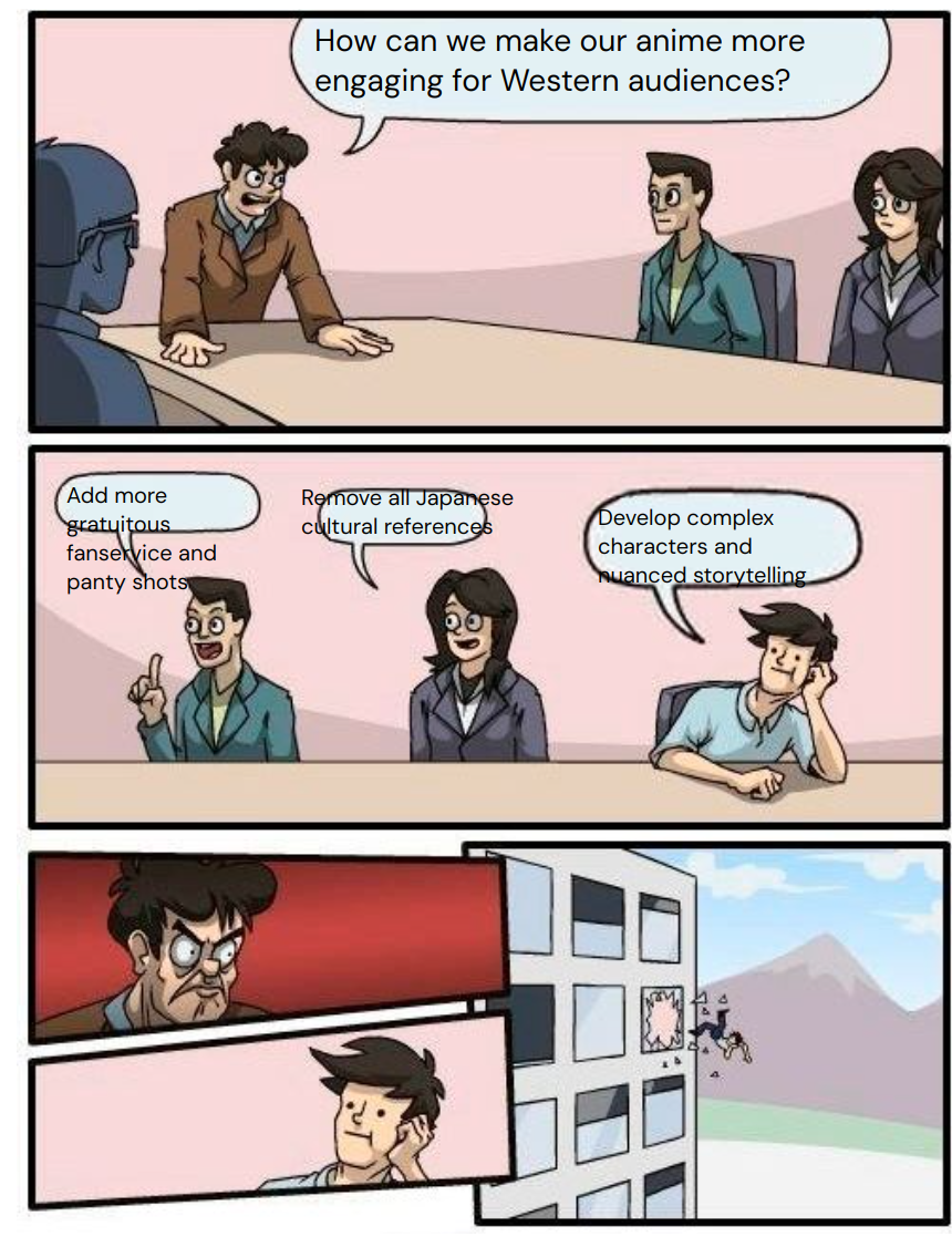 Output for the Glif "Boardroom Meeting Suggestion Meme Generator"