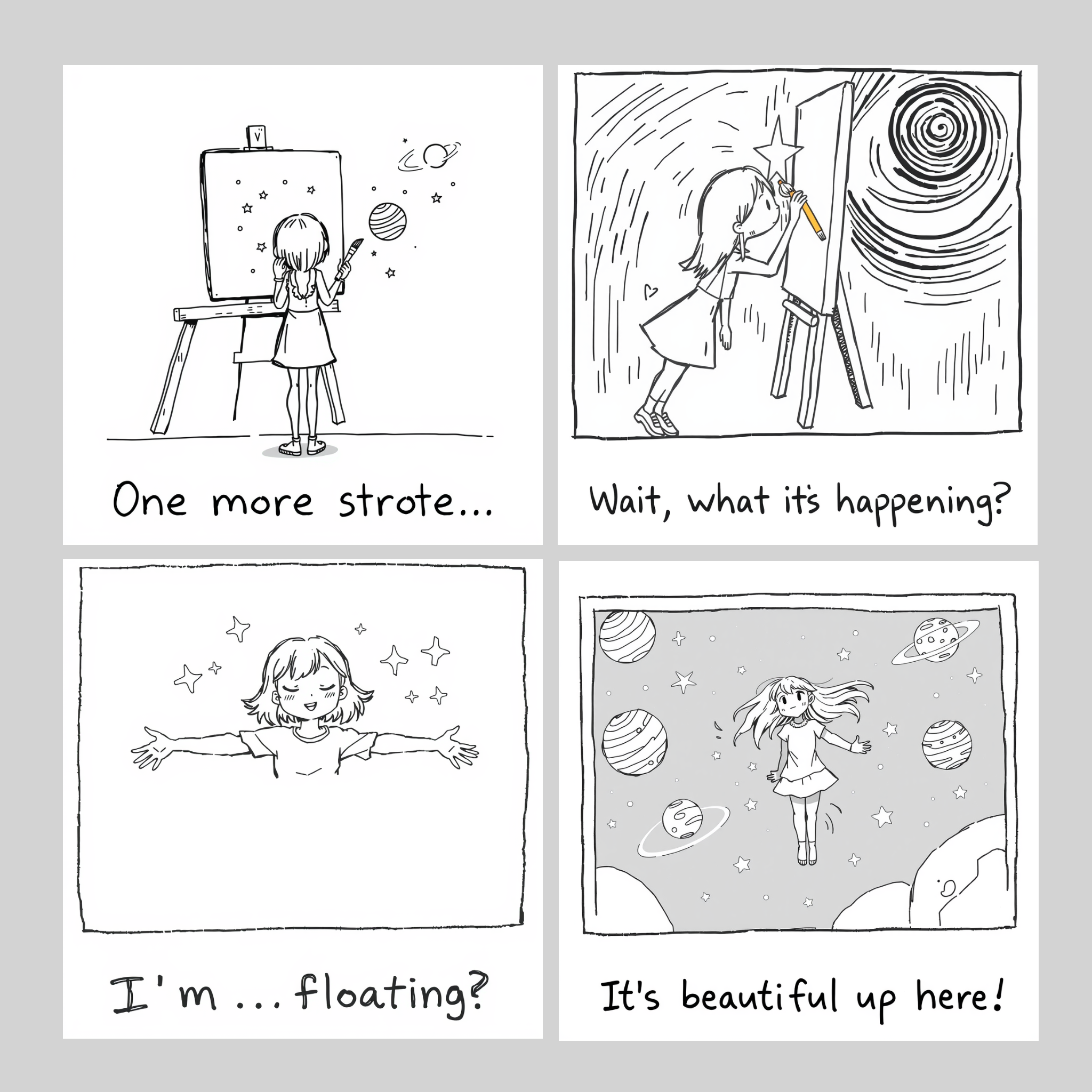 Output for the Glif "Visualize Your Storyboard (4 frames) 👸🏻👩🏻‍🦱🧔🏻‍♂️🏄🏻‍♀️🕵🏼🧜🏻‍♀️🫎"