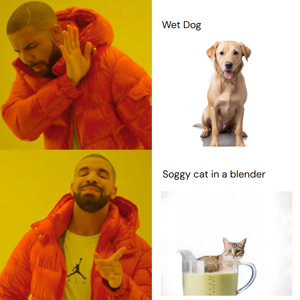 Output for the Skill "Drake hotline bling with pictures meme generator"