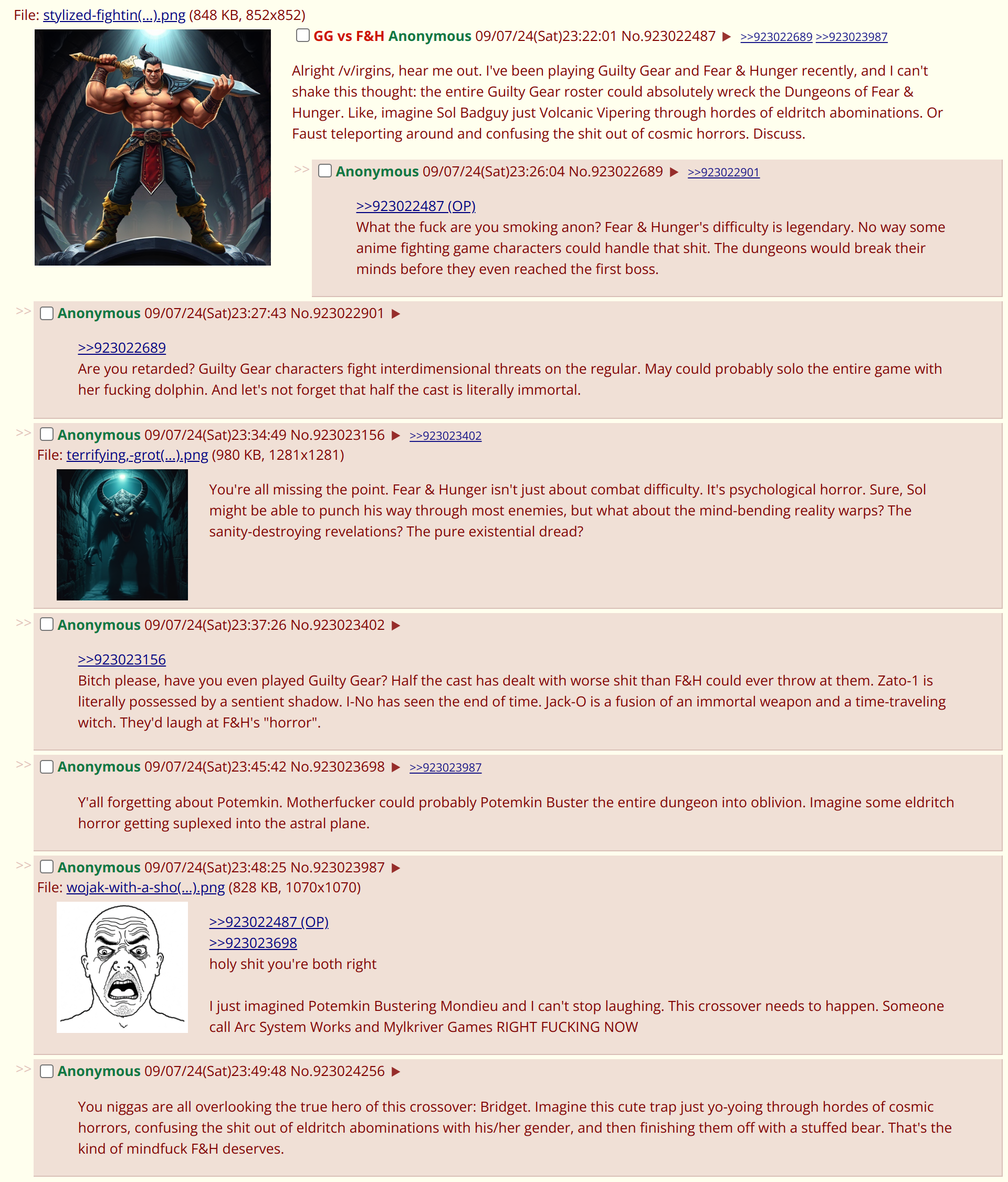 Output for the Glif "4chan threadshot generator"