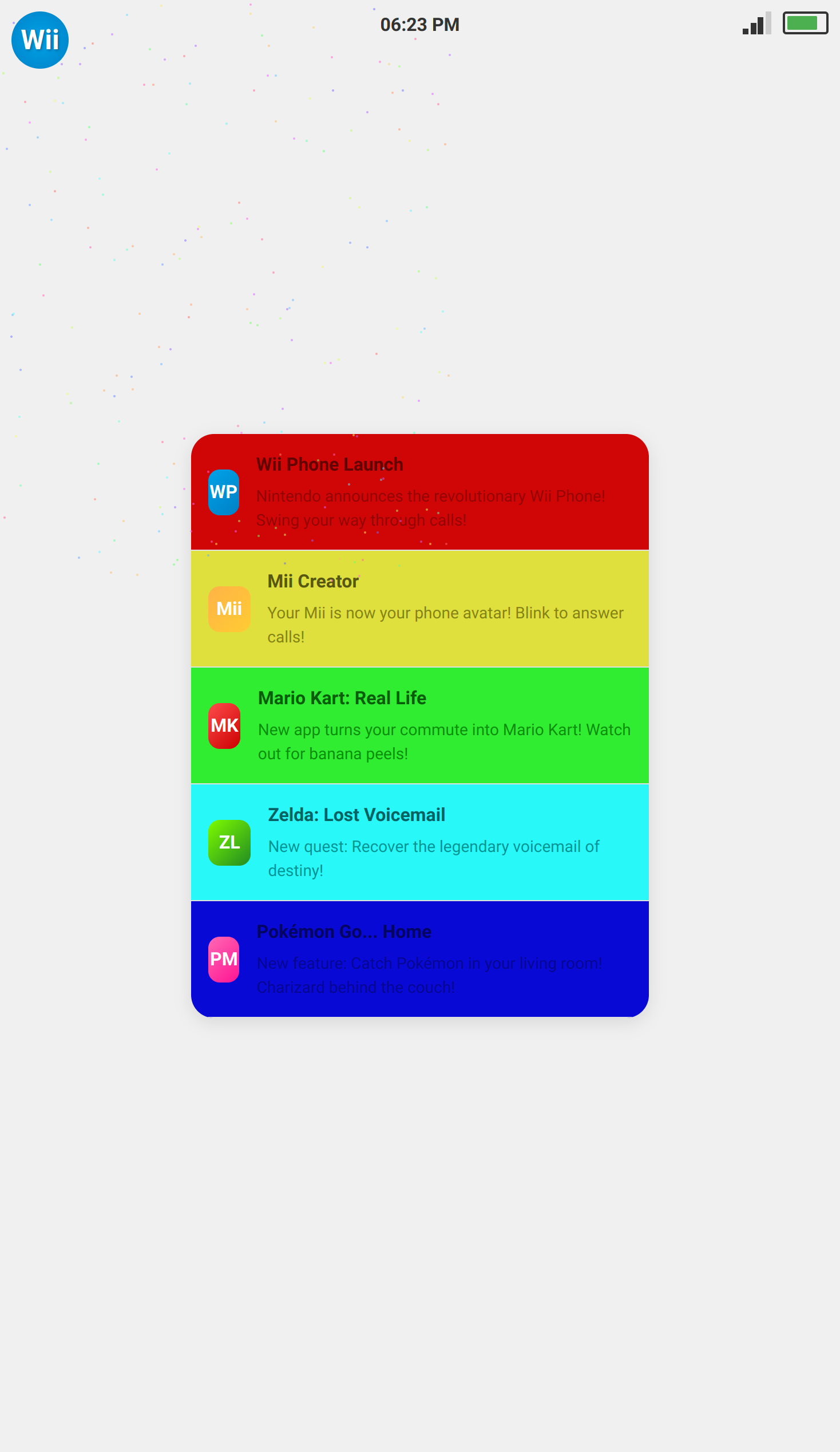 Output for the Glif "inter-dimensional phone alerts  [HTML]"