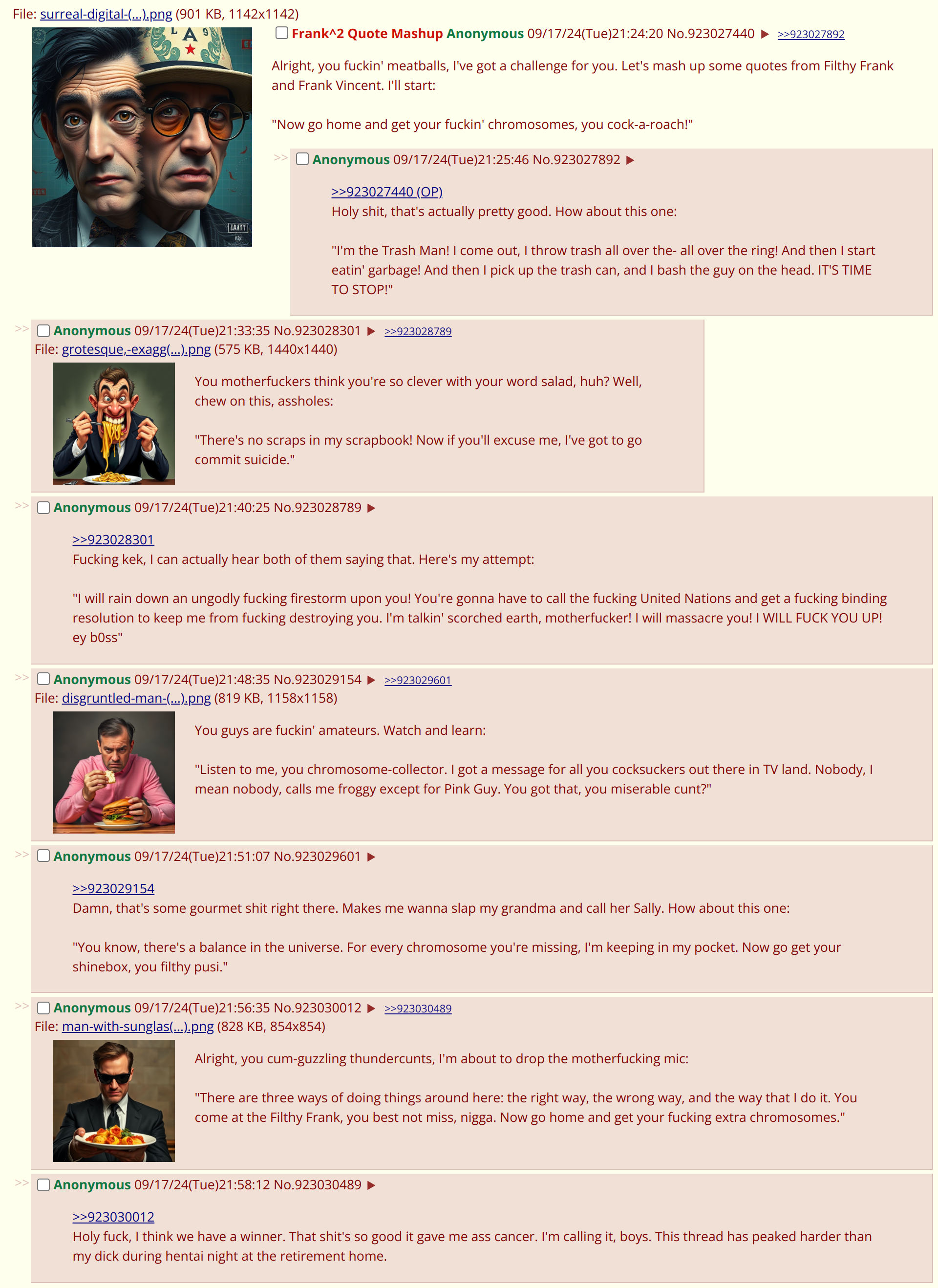 glif - What the scallop&rsquo;s run of 4chan threadshot generator