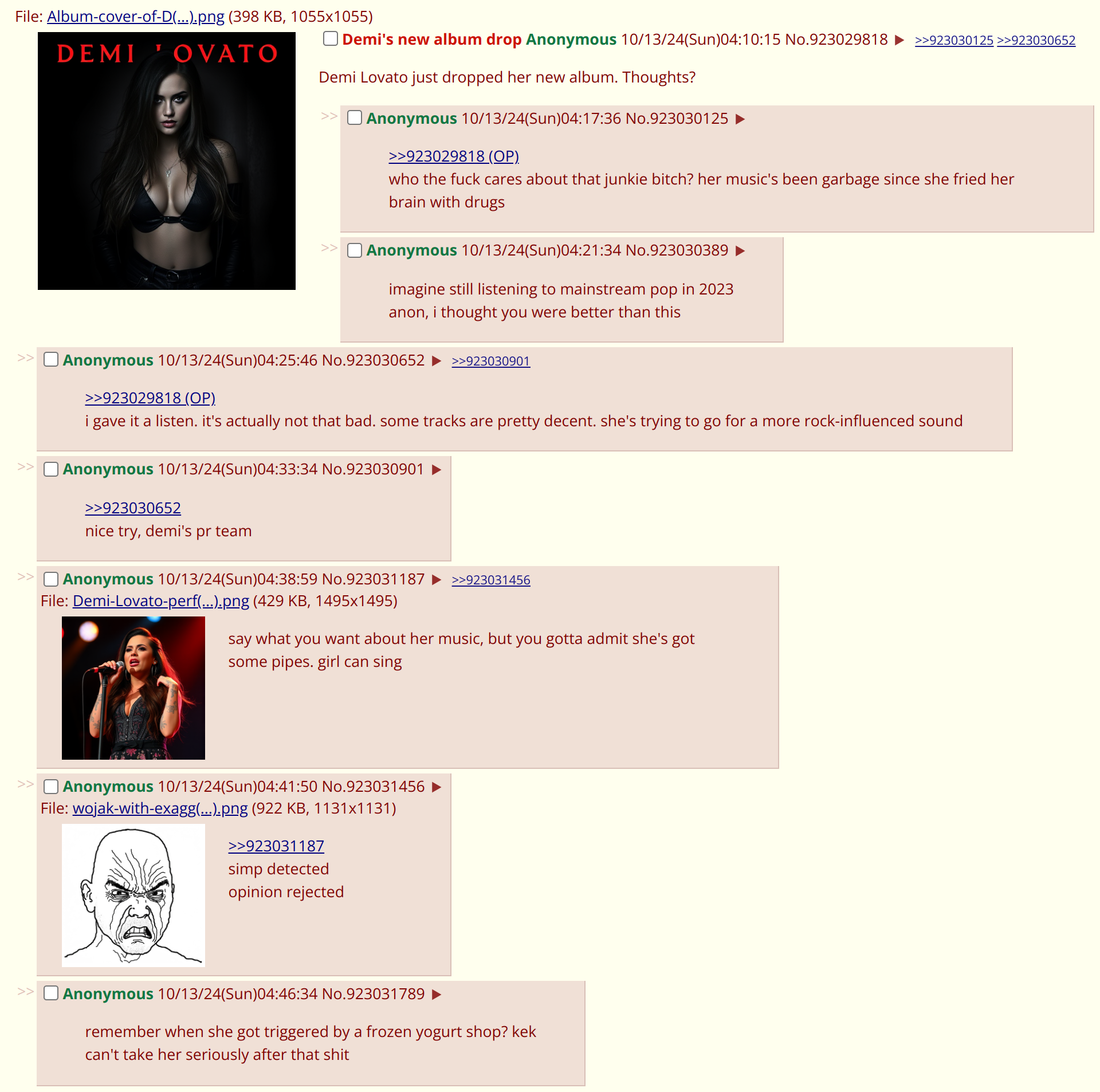 Output for the Glif "4chan threadshot generator"