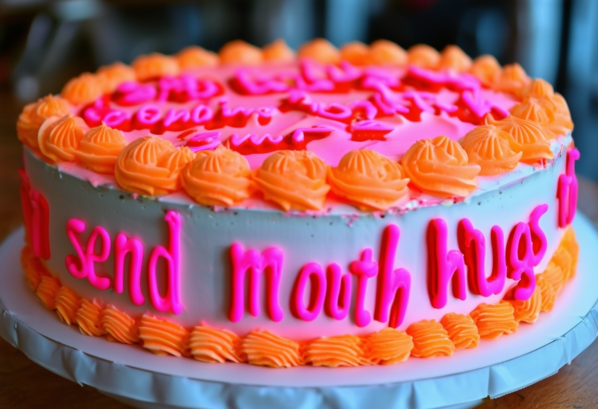 Output for the Glif "Send a Cake Message"
