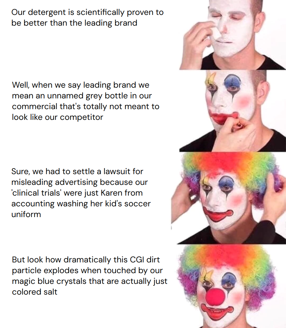 Output for the Glif "Clown Applying Makeup Meme Generator"