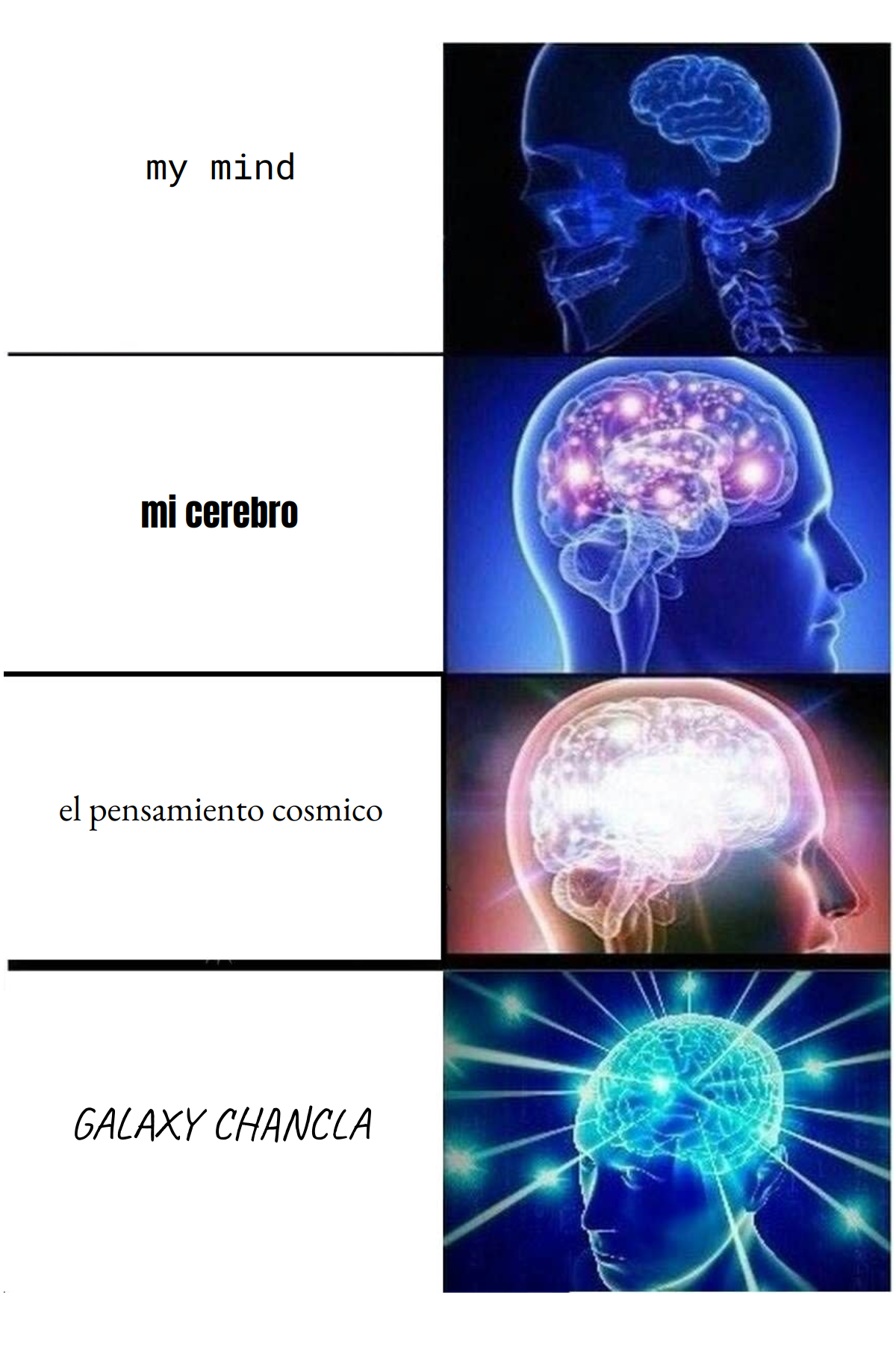 Output for the Glif "Expanding Brain Meme "