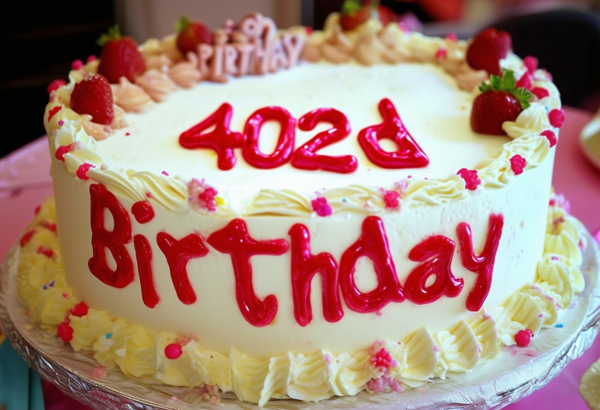 Output for the Glif "Send a Cake Message"