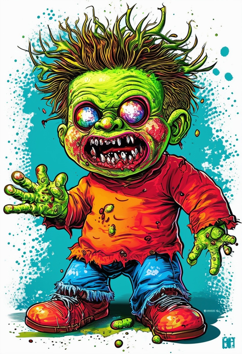 Output for the Skill "Garbage Pail Kid Generator"