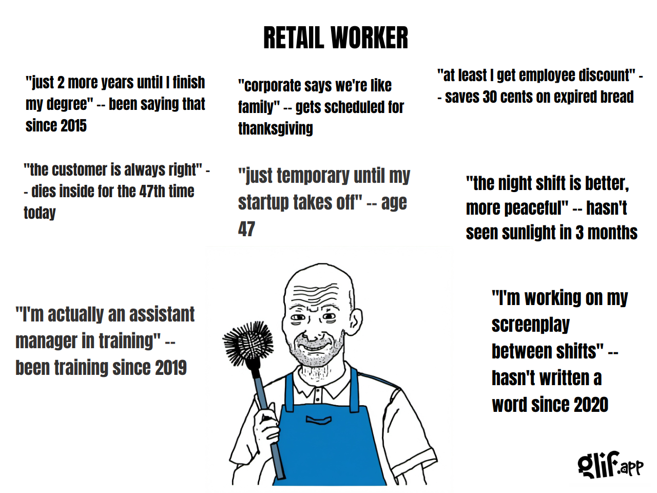 Output for the Glif "WOJAK MEME GENERATOR"