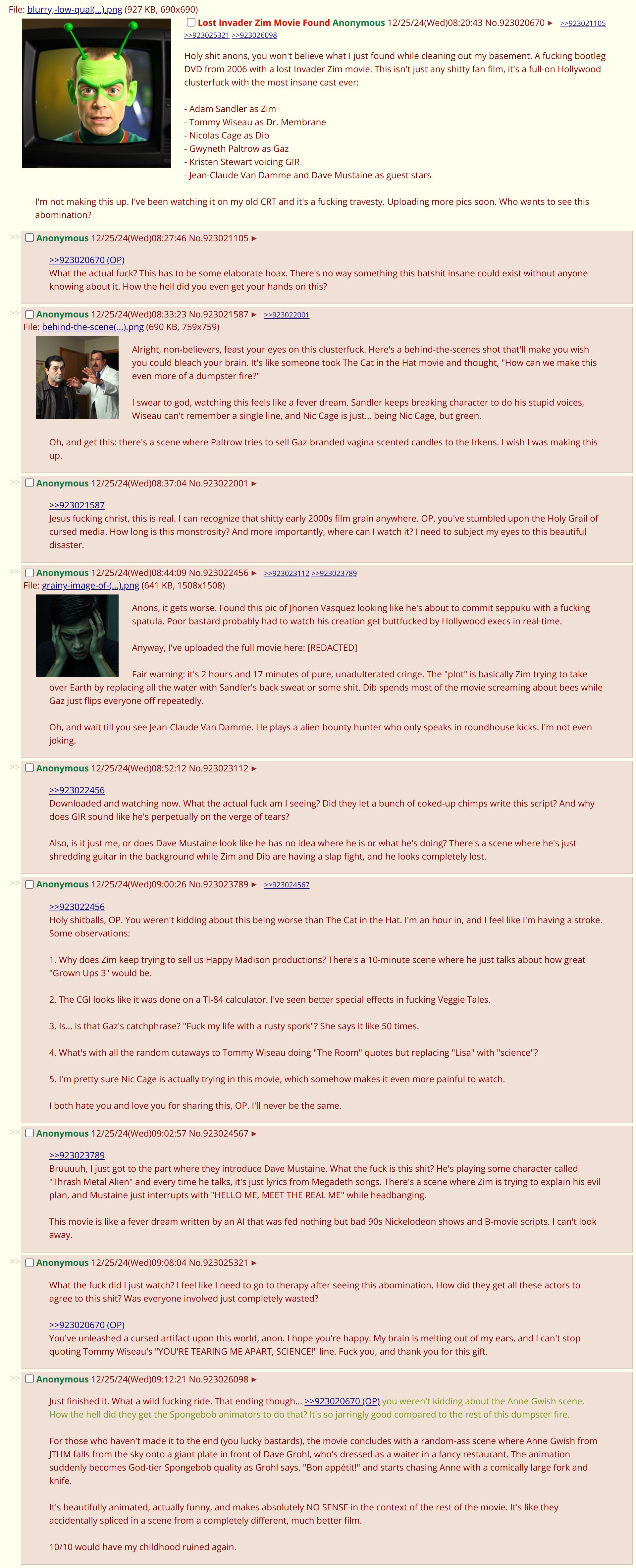 Output for the Glif "4chan threadshot generator"