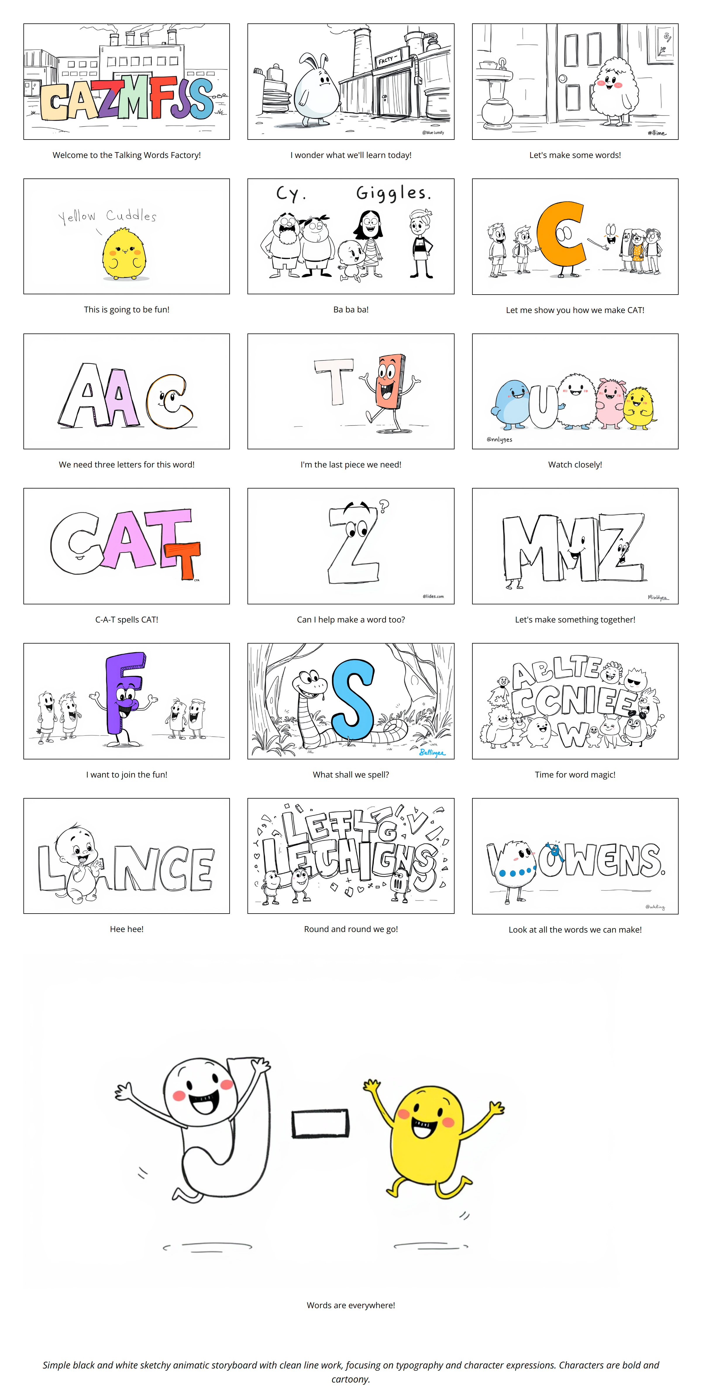 Output for the Glif "StoryFlux (storyboarding mini app)"