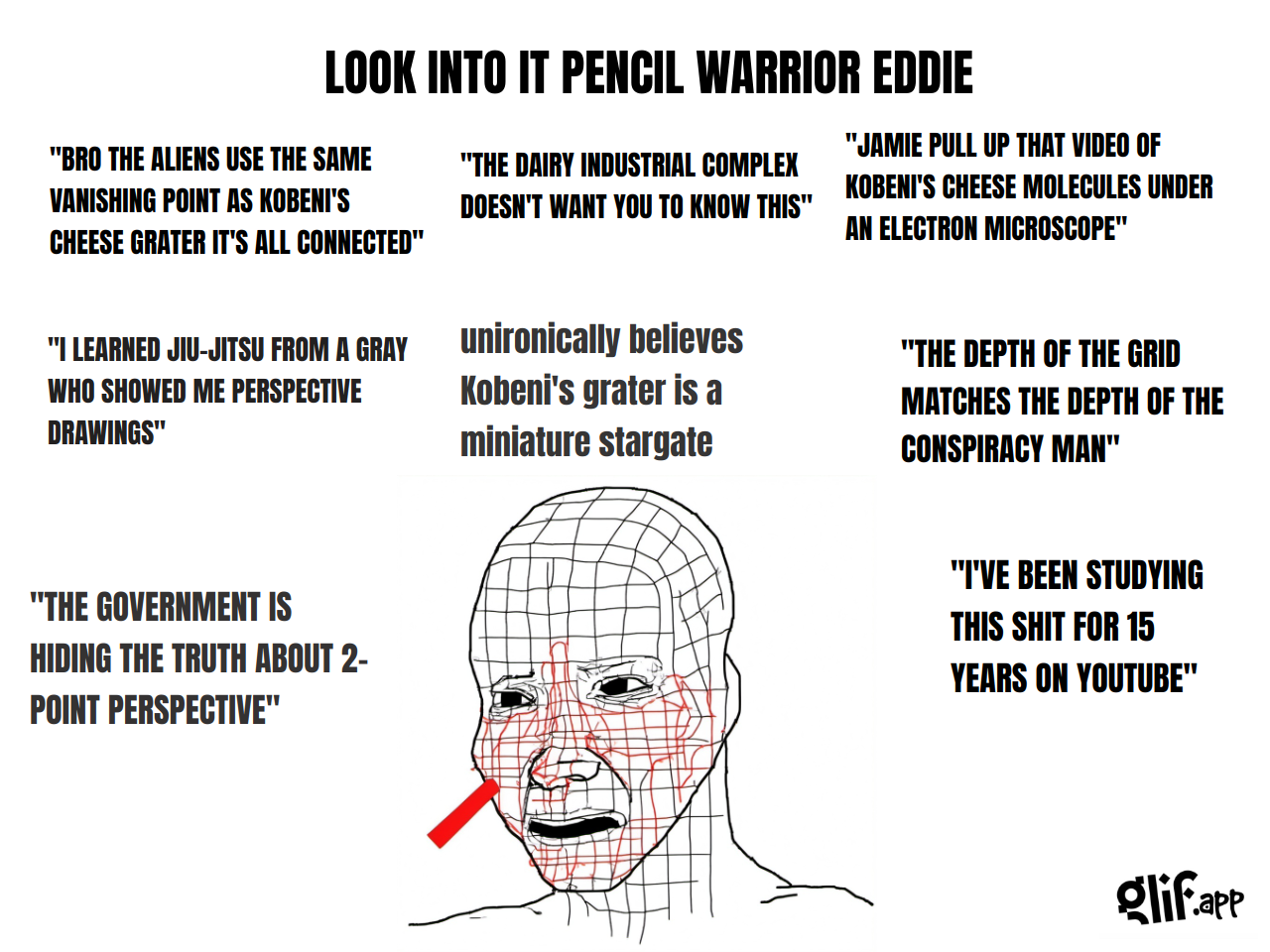 Output for the Glif "UNHINGED WOJAK MEME GENERATOR (remix)"