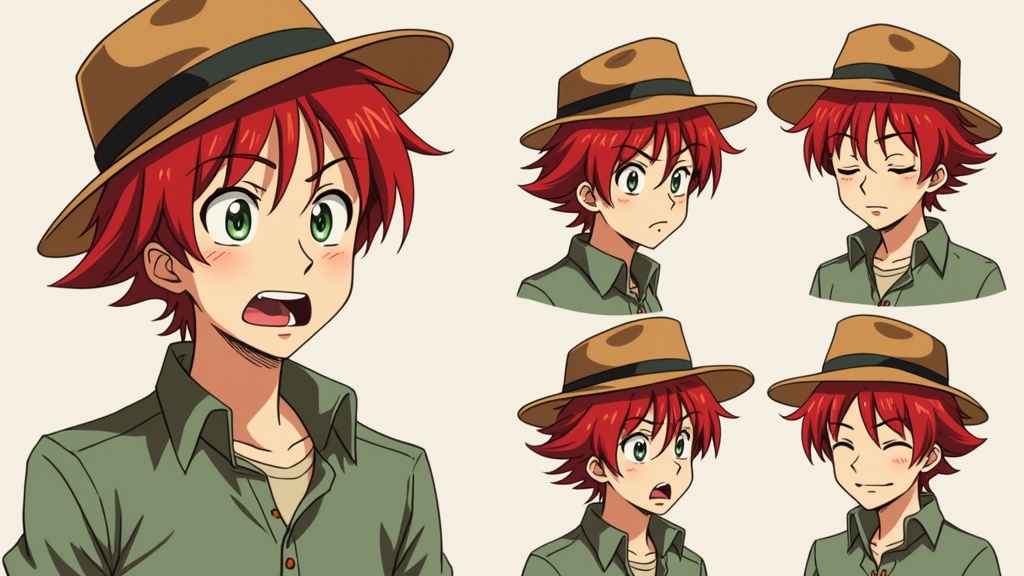 Output for the Glif "Character Expression Sheet"