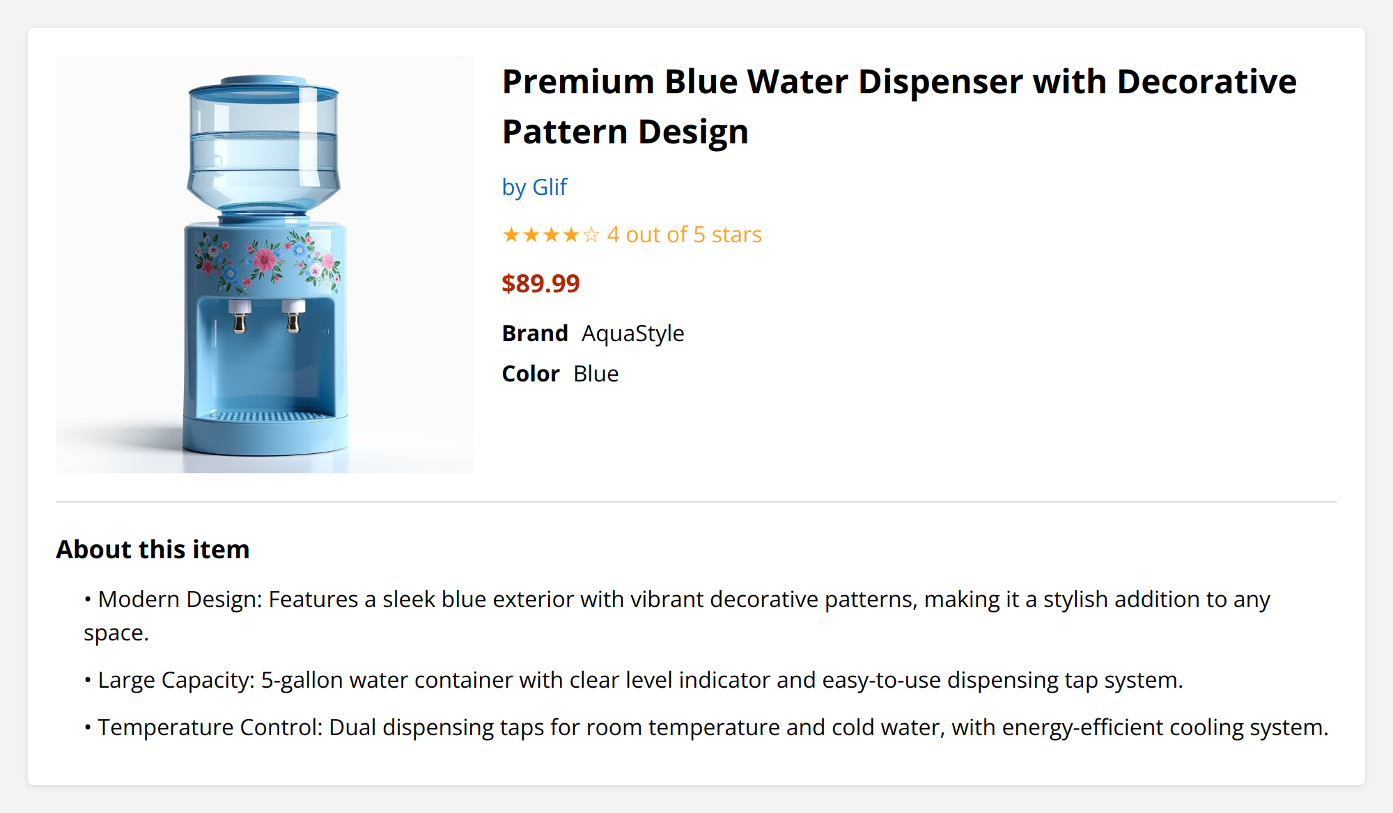 Output for the Glif "Amazon Fake Product Generator"
