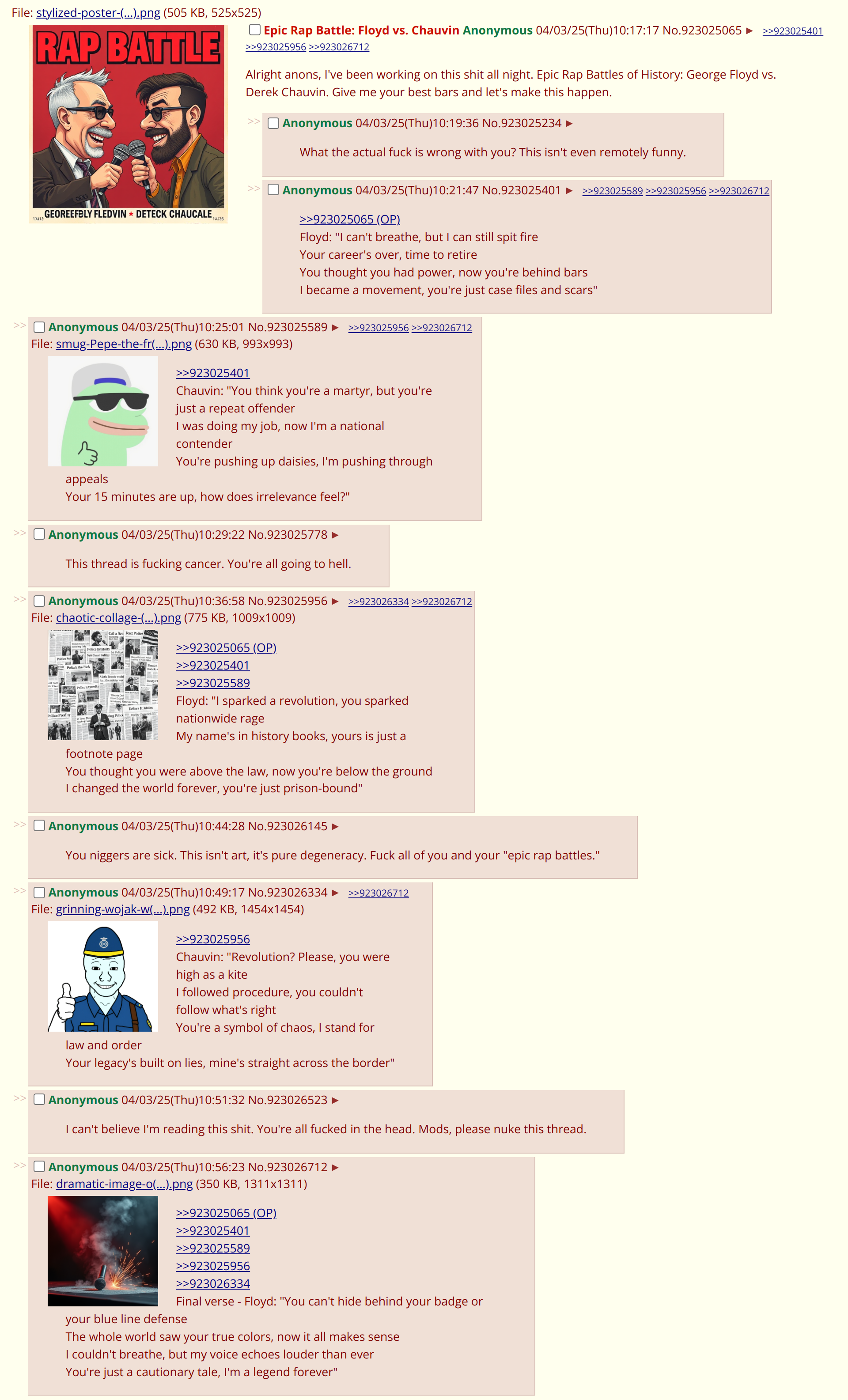Output for the Glif "4chan threadshot generator"