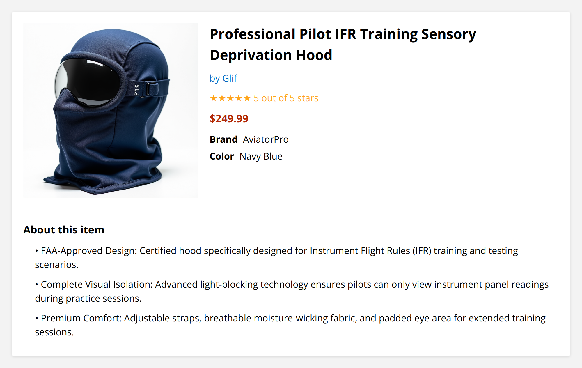 Output for the Skill "Amazon Fake Product Generator"