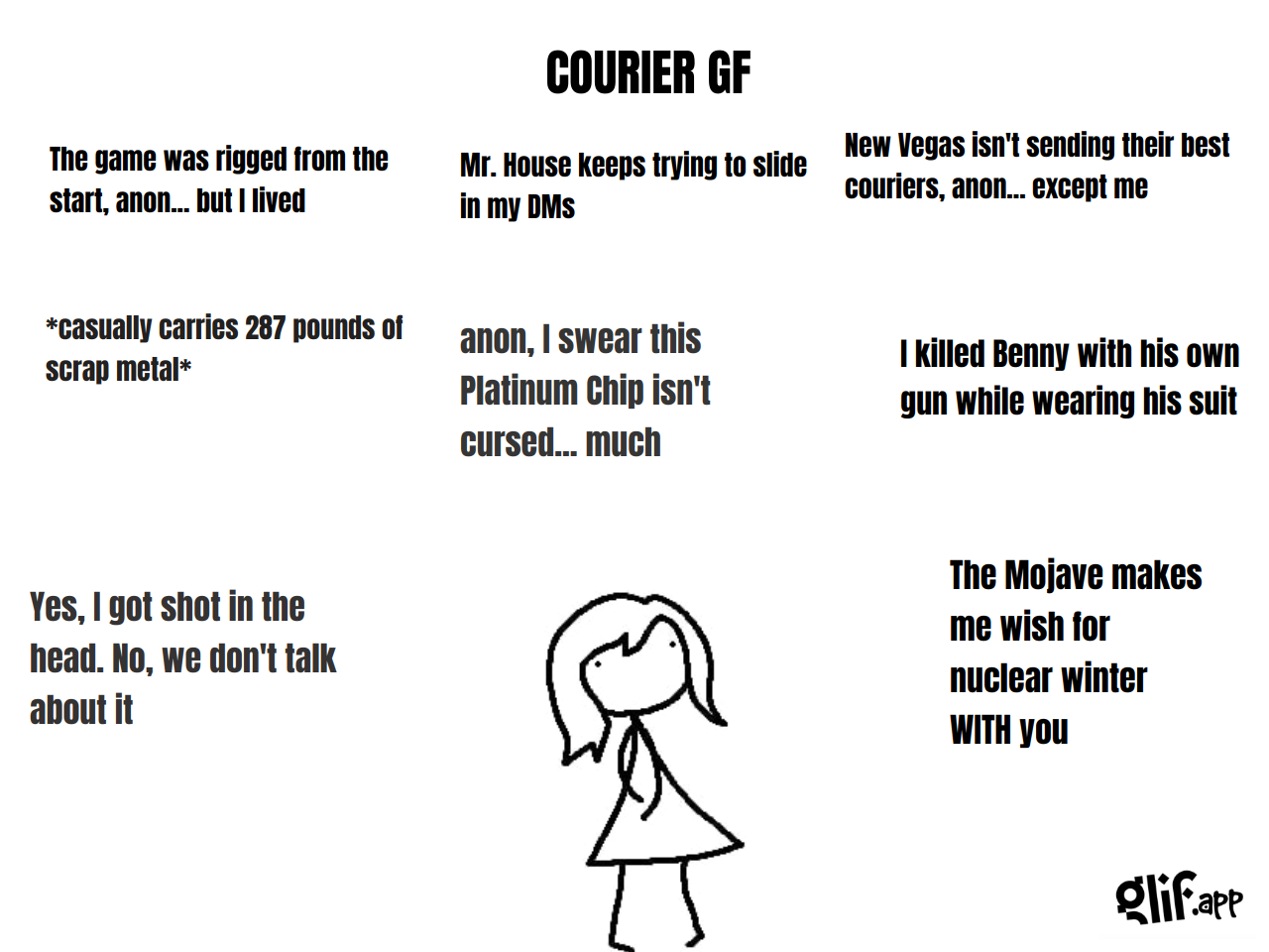 Output for the Glif "(blank) GF meme generator"