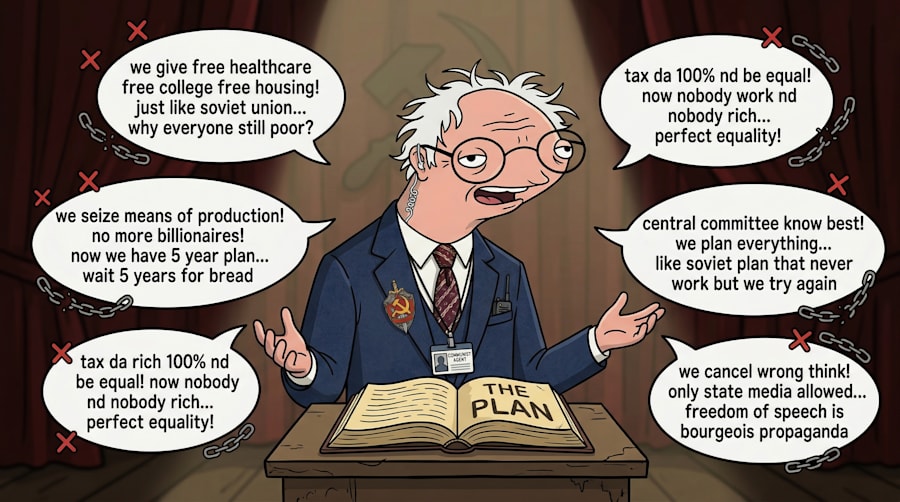 Burnie at podium with THE PLAN book