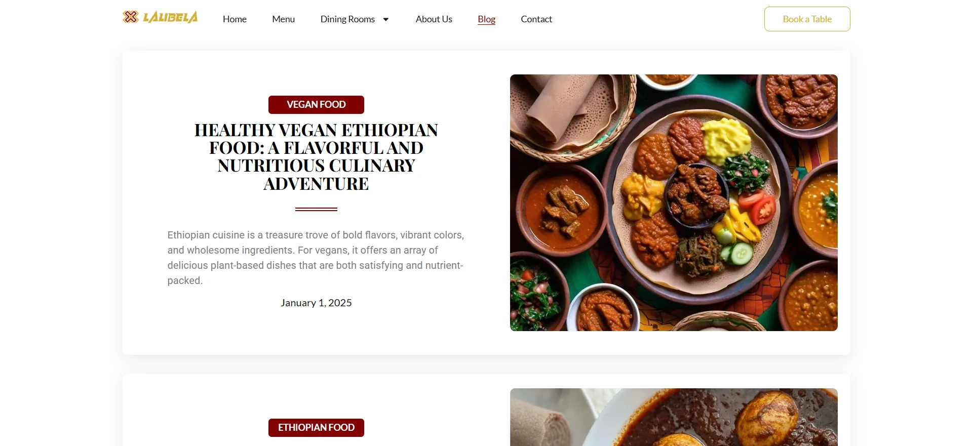 Desktop Screenshot for Lalibela Ethiopian Restaurant